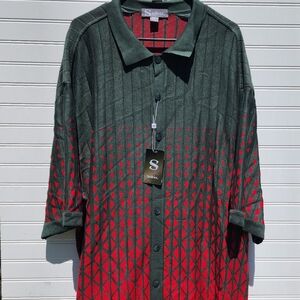 New Men 4XL Silversilk Walking Leisure Shirt Italian Woven Knit Style #3115